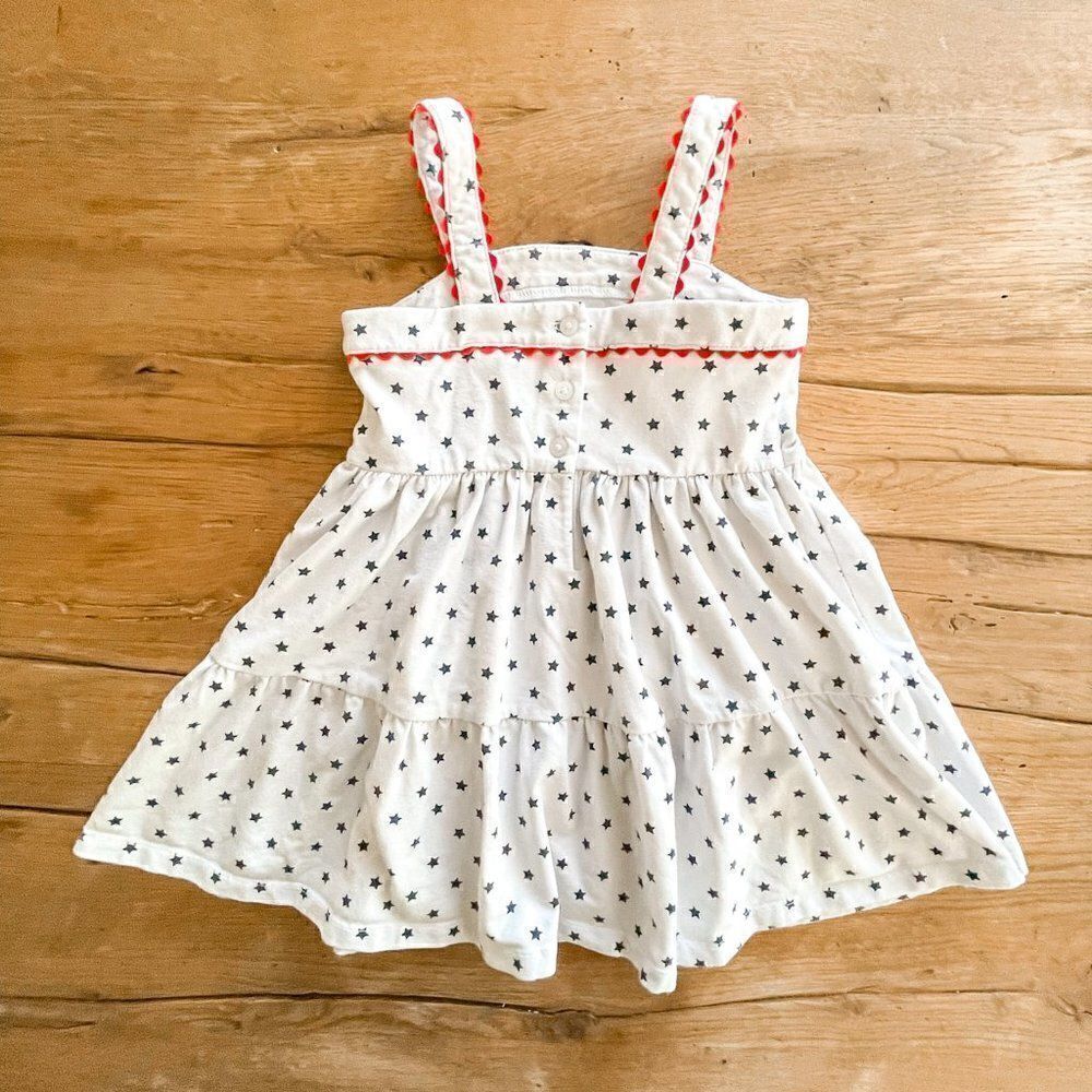 Janie & Jack Stars Tiered Dress, Size 2T - Picture 3 of 3